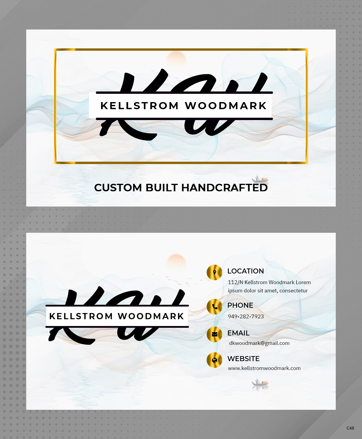 Visitenkarten-Design von pb für Kellstrom Woodmark LLC. | Design #29628107