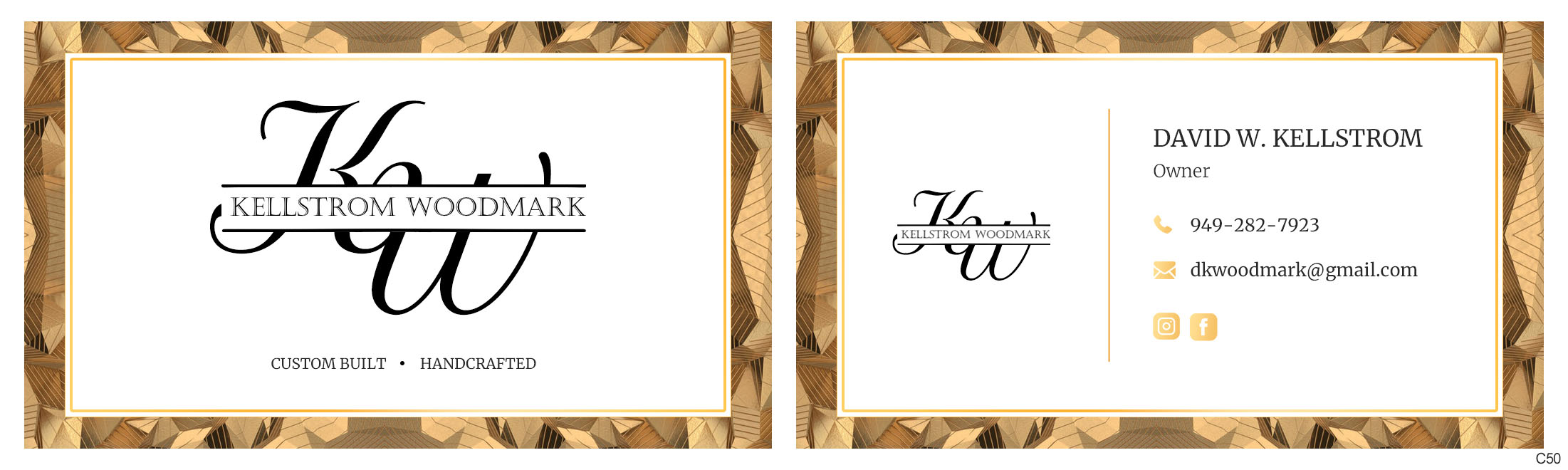 Business Card Design by pb for Kellstrom Woodmark LLC. | Design #29628109