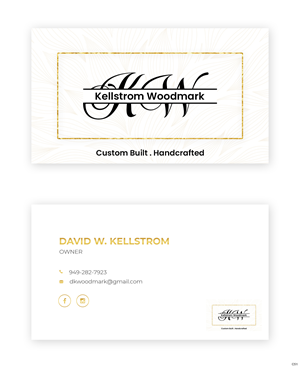 Business Card Design by pb for Kellstrom Woodmark LLC. | Design: #29628110