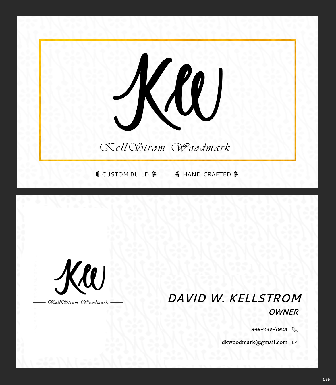 Visitenkarten-Design von pb für Kellstrom Woodmark LLC. | Design #29628119