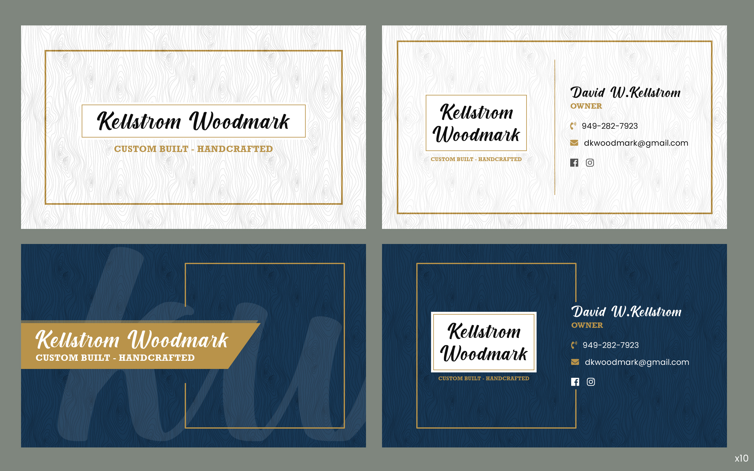 Business Card Design by pb for Kellstrom Woodmark LLC. | Design #29628121