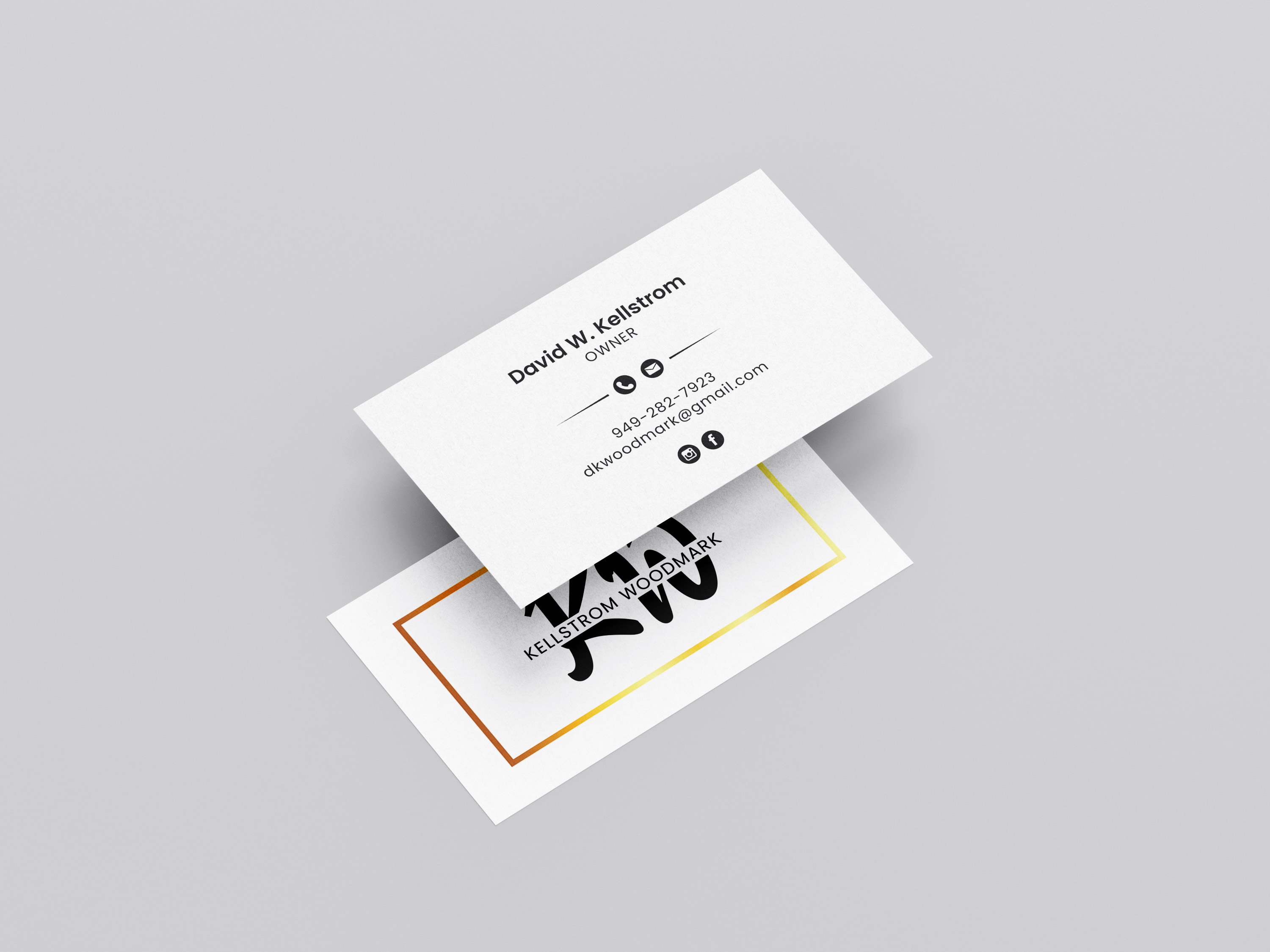 Business Card Design by JK18 for Kellstrom Woodmark LLC. | Design #29616831