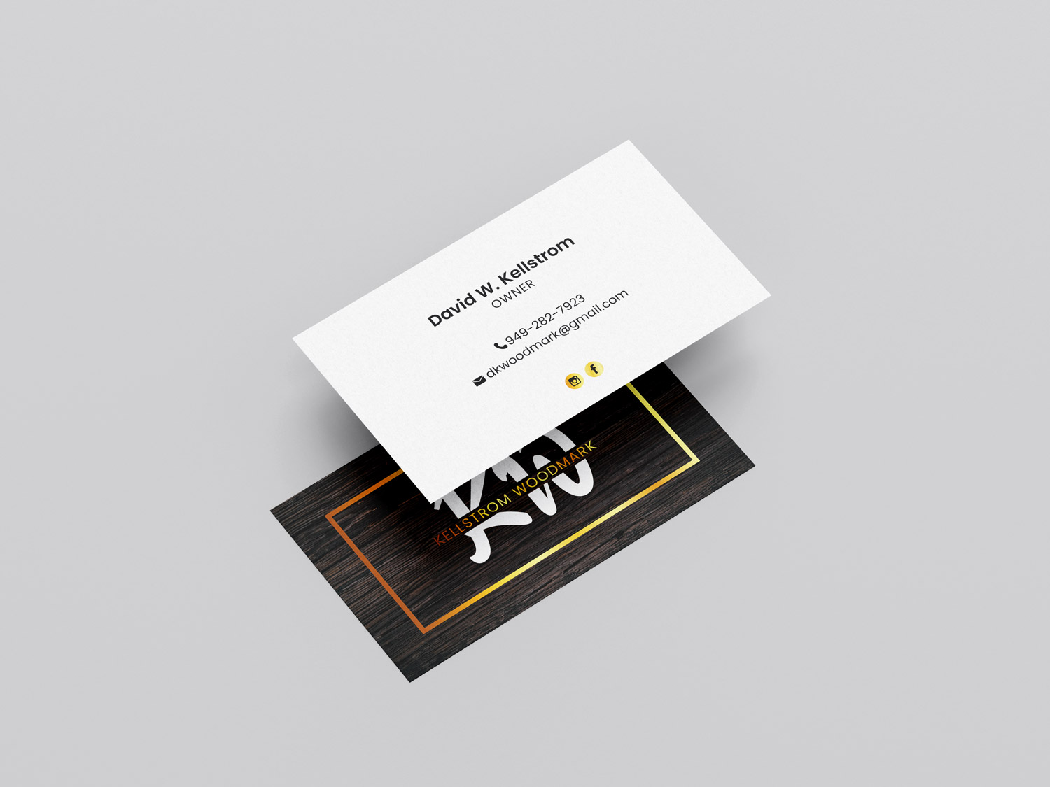 Business Card Design by JK18 for Kellstrom Woodmark LLC. | Design #29616897