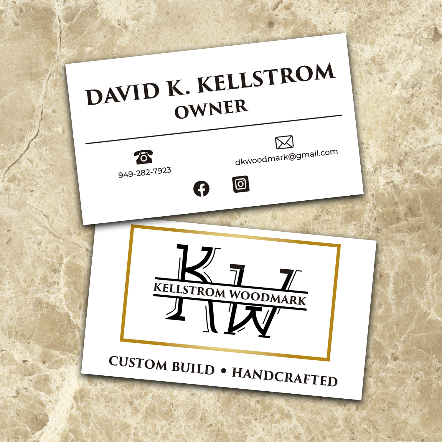 Business Card Design by Wally_F for Kellstrom Woodmark LLC. | Design #29628952