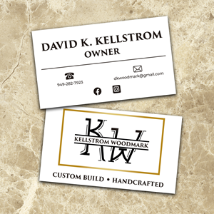 Visitenkarten-Design von Wally_F für Kellstrom Woodmark LLC. | Design: #29628952