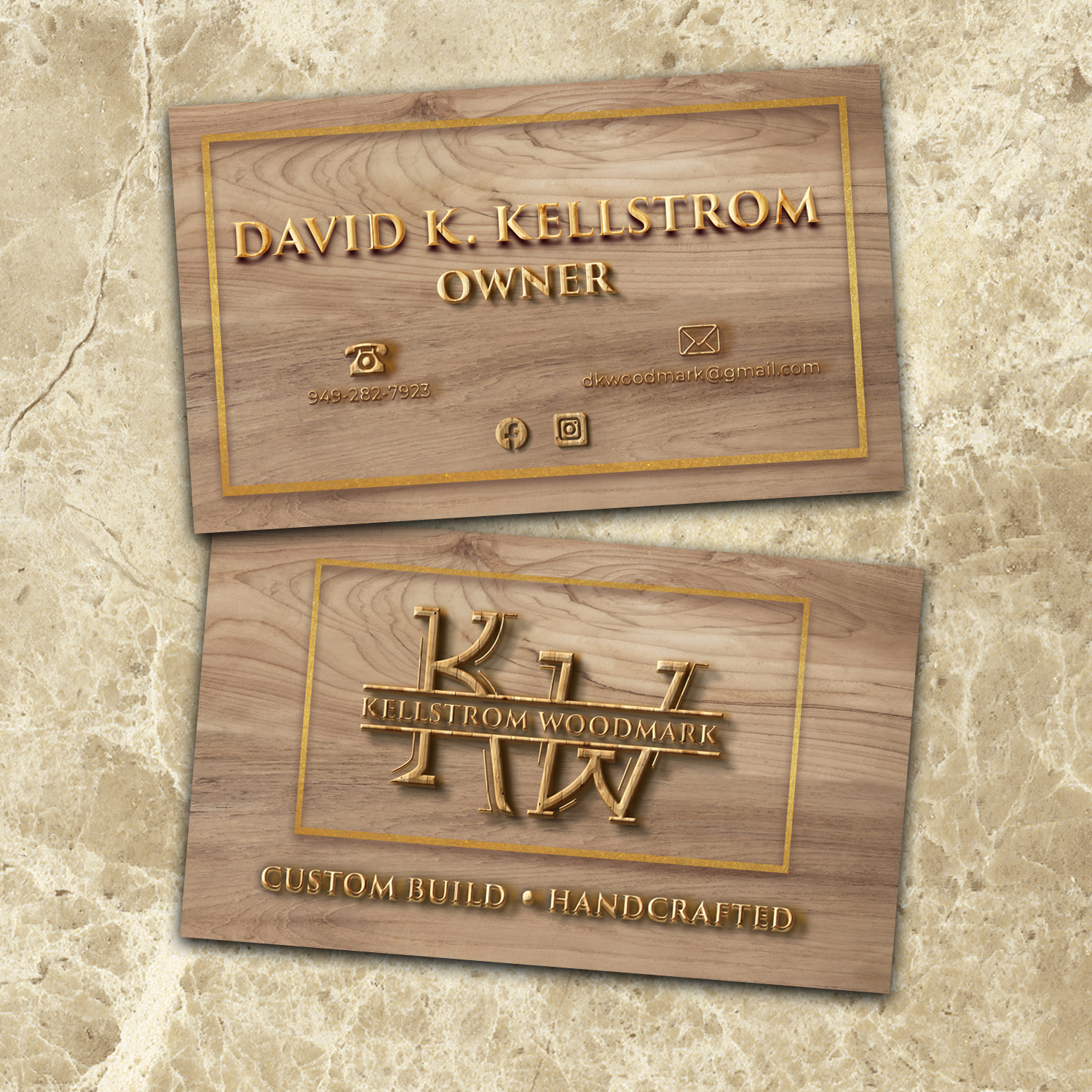 Business Card Design by Wally_F for Kellstrom Woodmark LLC. | Design #29628954