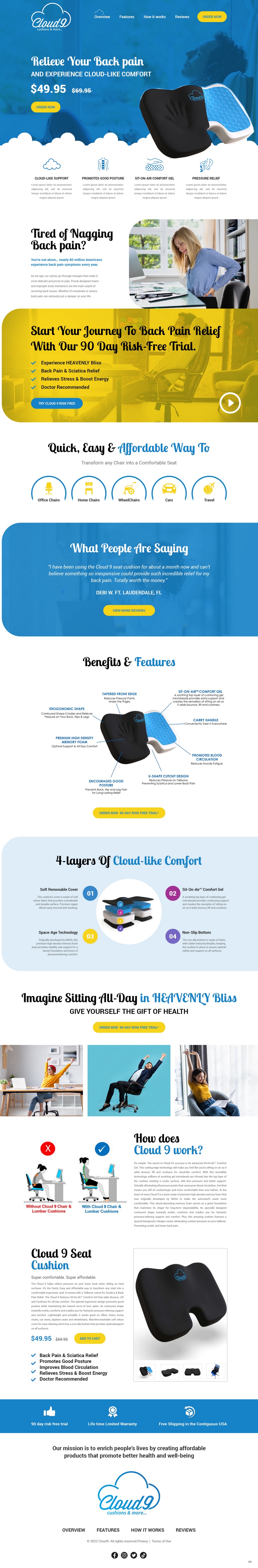 Diseño de Shopify por pb para Cloud 9 Pillows & More  LLC  | Diseño #29639263