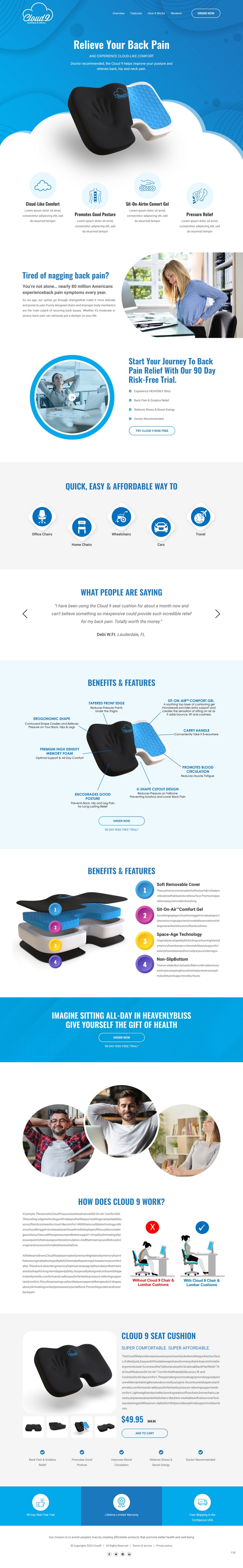 Diseño de Shopify por pb para Cloud 9 Pillows & More  LLC  | Diseño #29639265