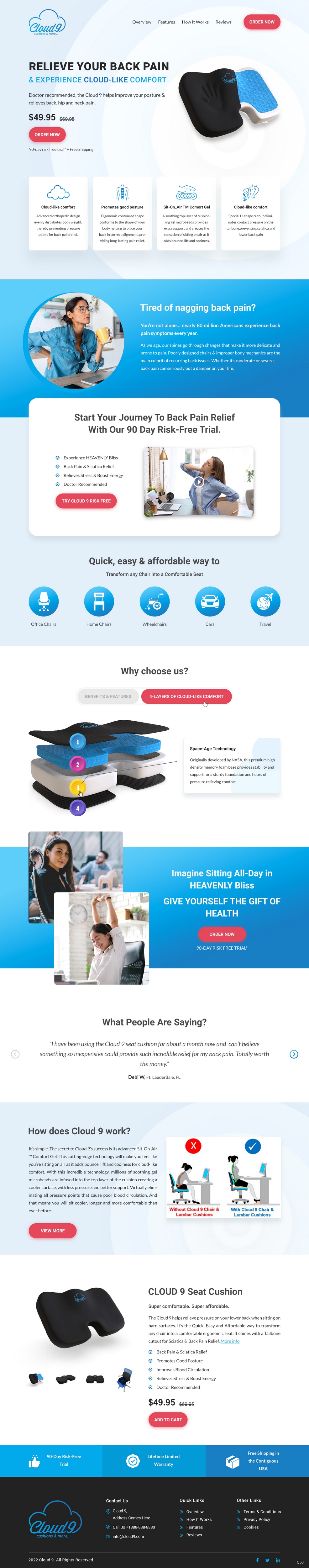 Shopify Design by pb for Cloud 9 Pillows & More  LLC  | Design #29641000