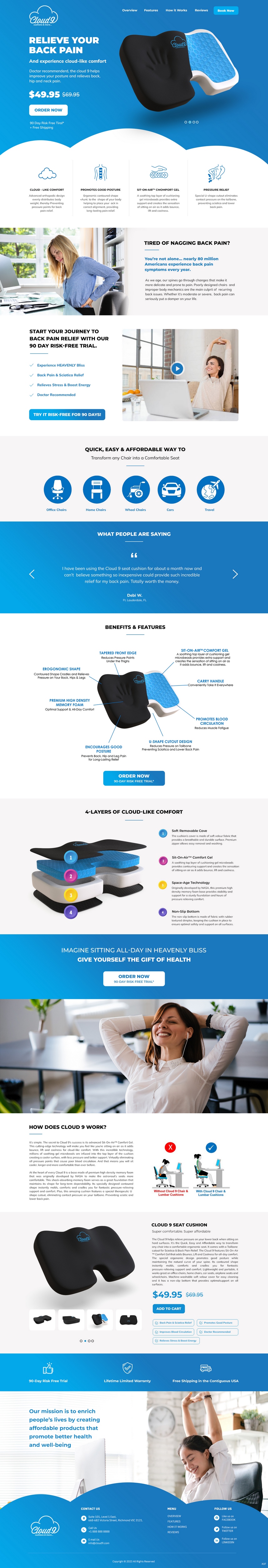 Shopify Design by pb for Cloud 9 Pillows & More  LLC  | Design #29641005