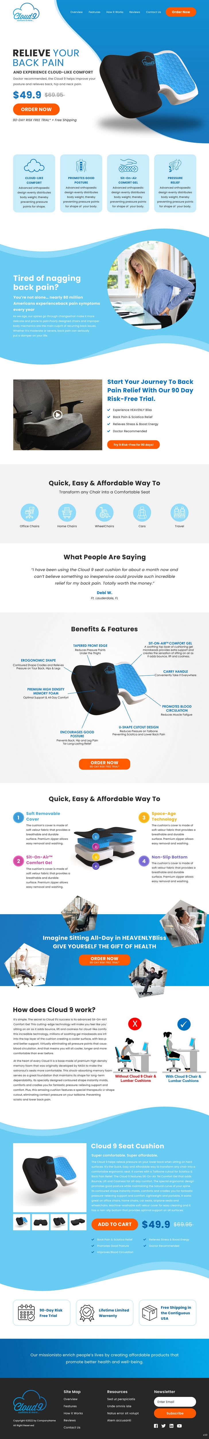 Shopify Design by pb for Cloud 9 Pillows & More  LLC  | Design #29641006