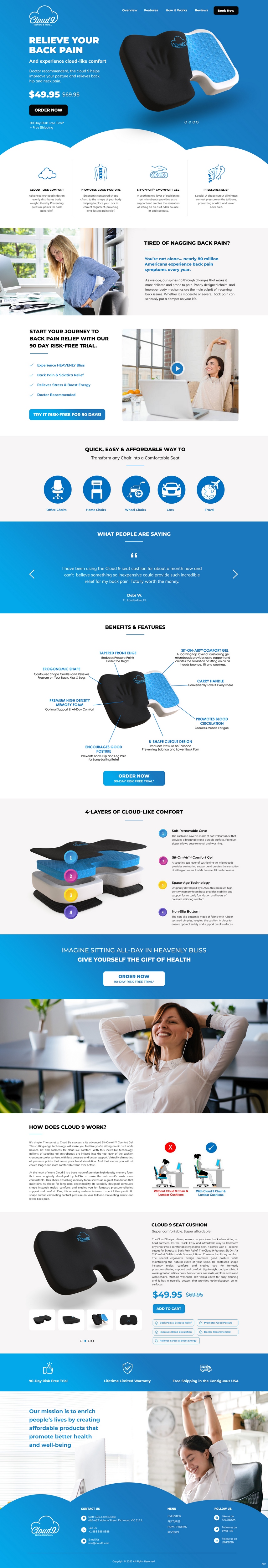 Shopify Design by pb for Cloud 9 Pillows & More  LLC  | Design #29644221