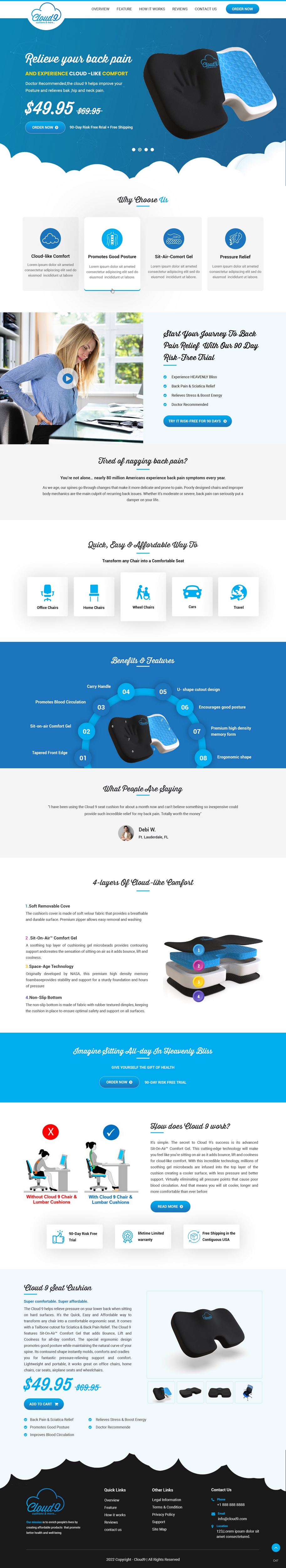 Shopify Design by pb for Cloud 9 Pillows & More  LLC  | Design #29652275