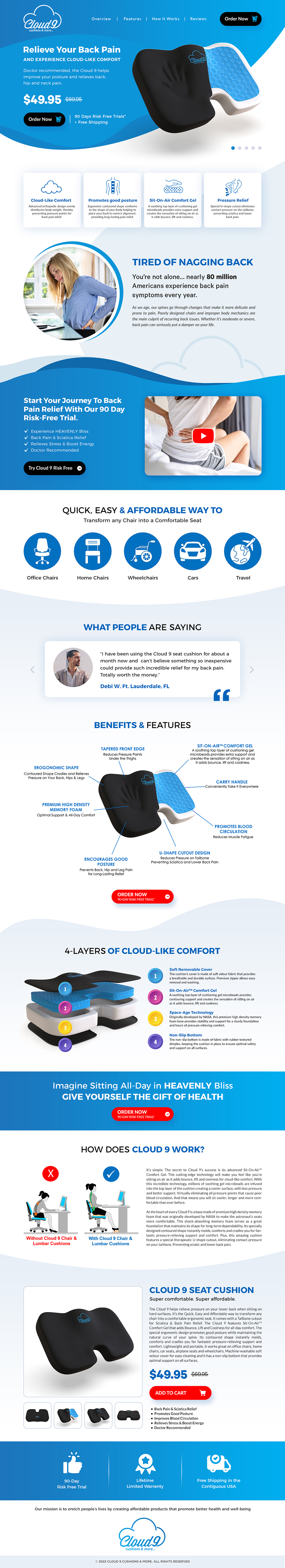 Shopify Design by SAI DESIGNS for Cloud 9 Pillows & More  LLC  | Design #29661238