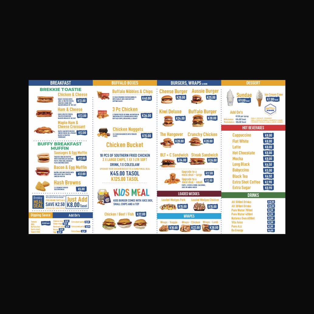Menu Design by 3-ikE for this project | Design #29656935