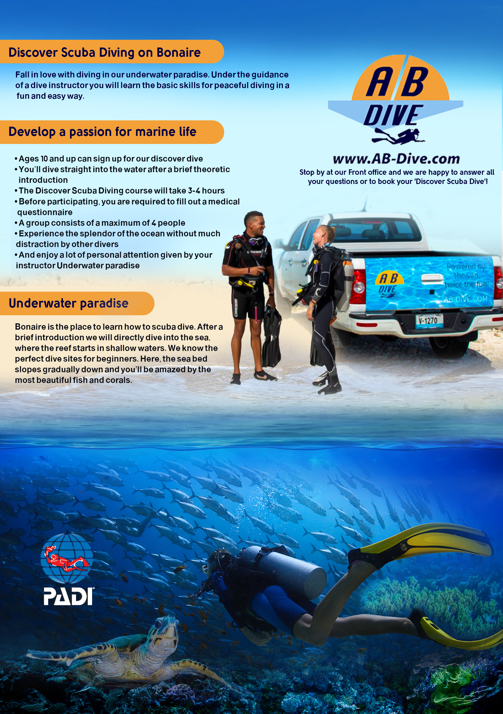 Flyer Design by Sief for AB Dive | Design #29645158