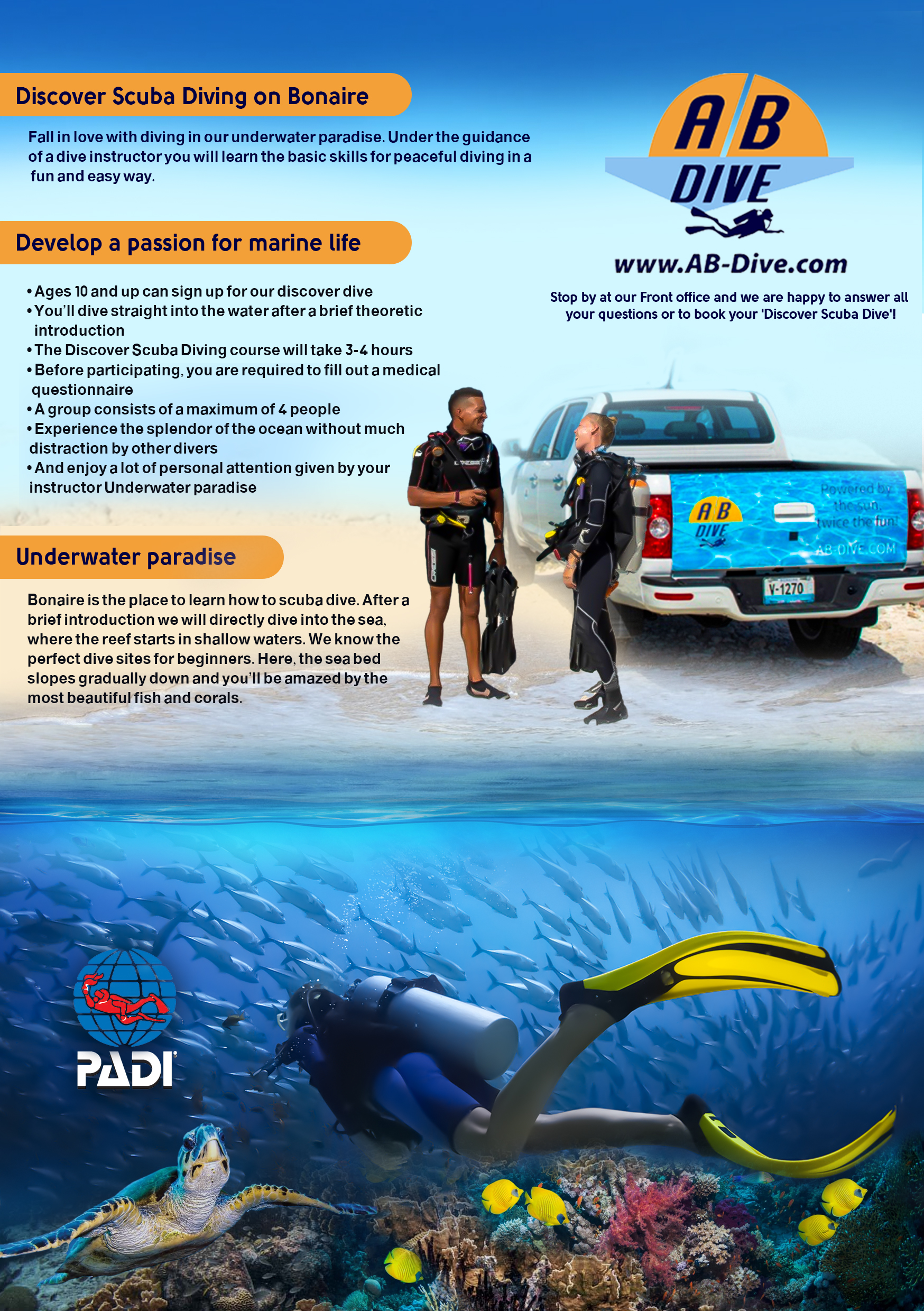 Flyer Design by Sief for AB Dive | Design #29649385