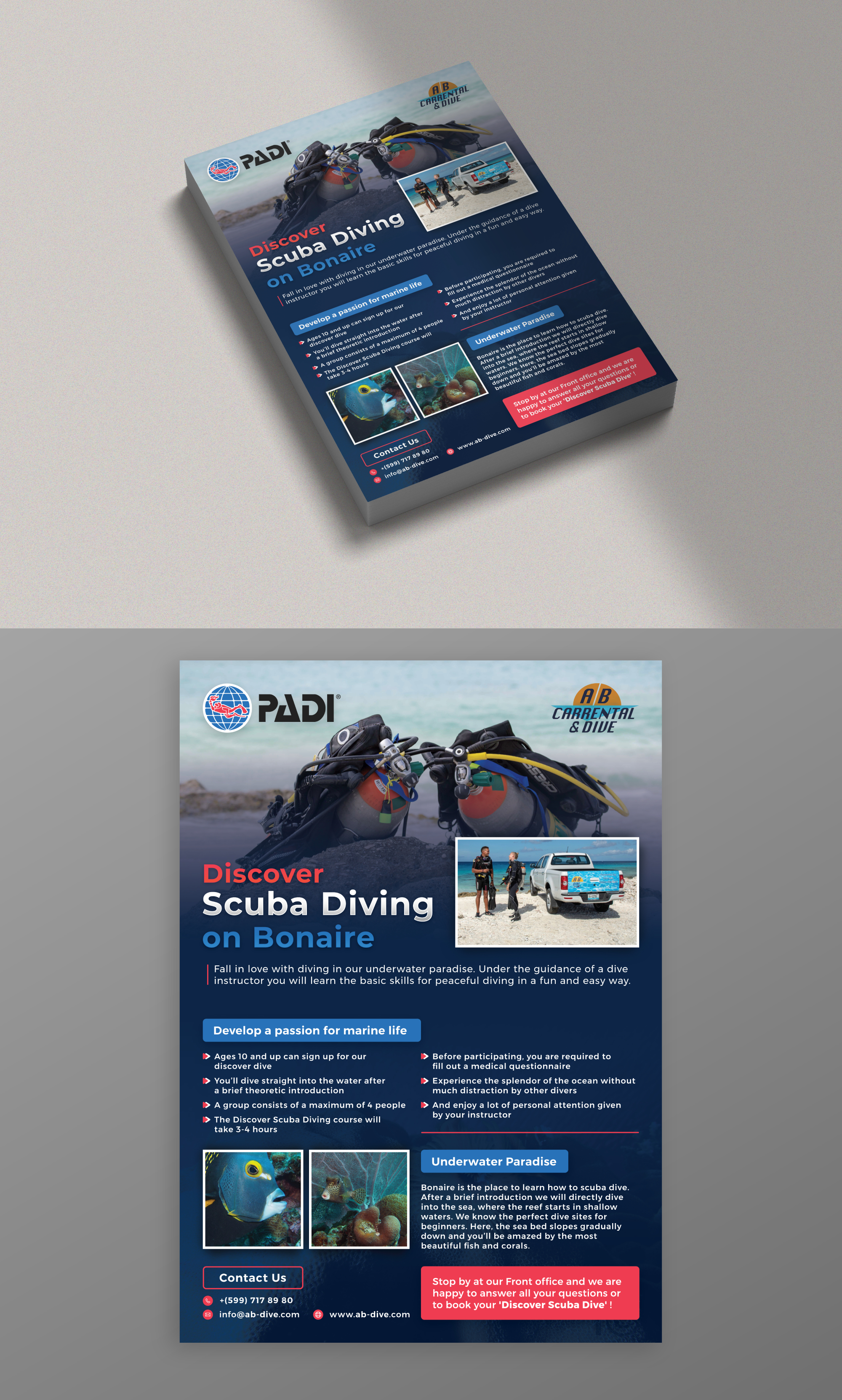 Flyer Design by KreativeMadz for AB Dive | Design #29653263