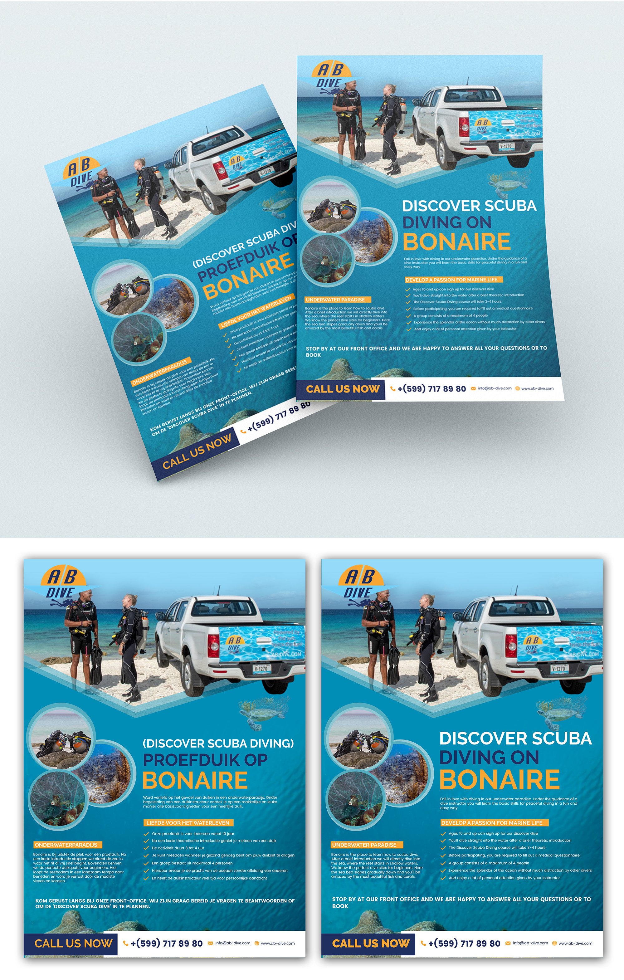Flyer Design by Design Motion for AB Dive | Design #29649371