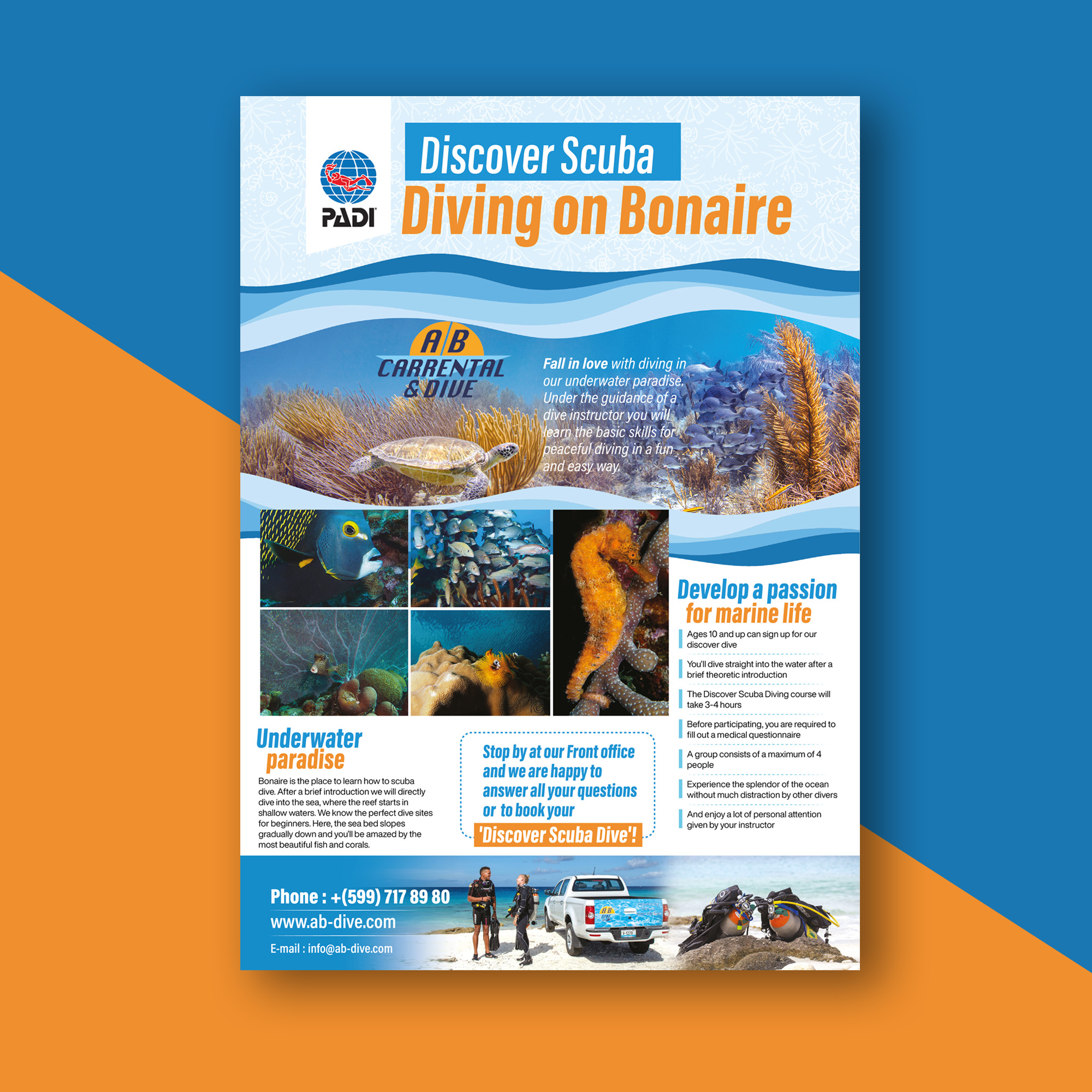 Flyer Design by mscreations.lk for AB Dive | Design #29655427