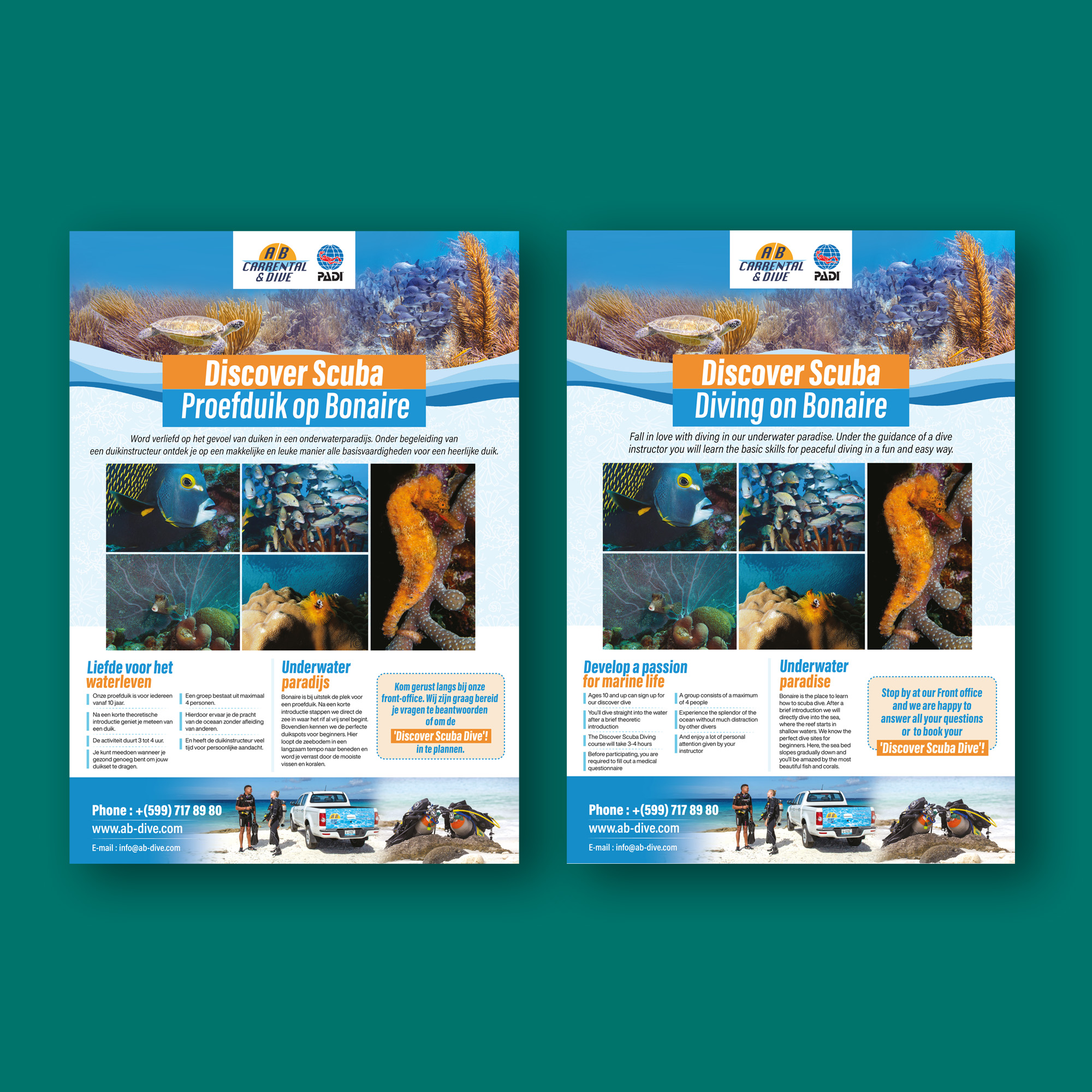 Flyer Design by mscreations.lk for AB Dive | Design #29656455