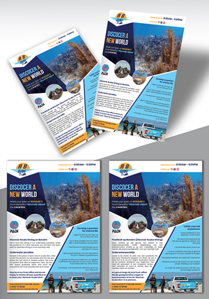 Flyer Design by creativemood438 for AB Dive | Design: #29643901