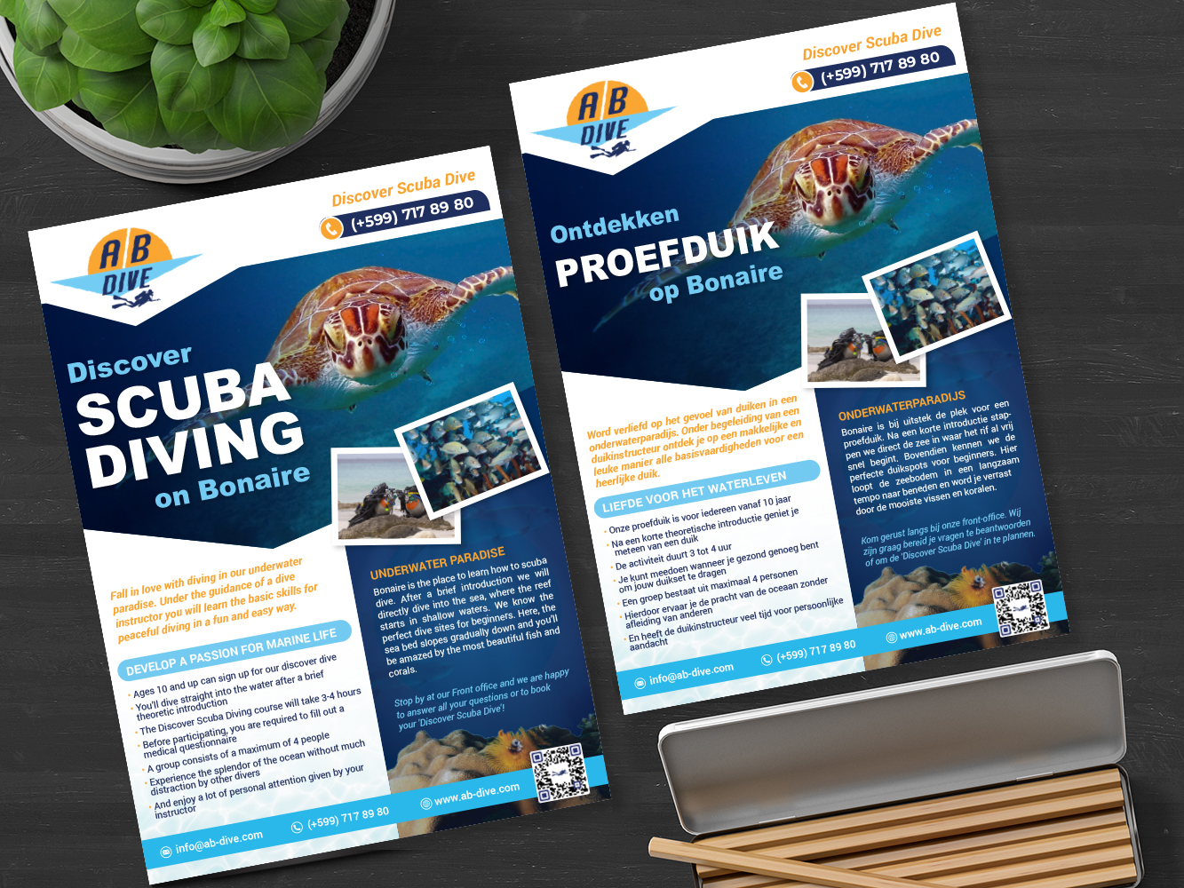 Flyer Design by alex989 for AB Dive | Design #29643194
