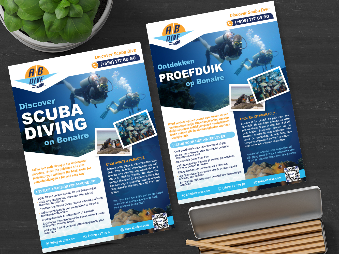 Flyer Design by alex989 for AB Dive | Design #29643202