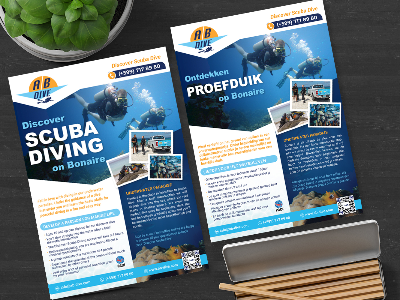 Flyer Design by alex989 for AB Dive | Design #29644011