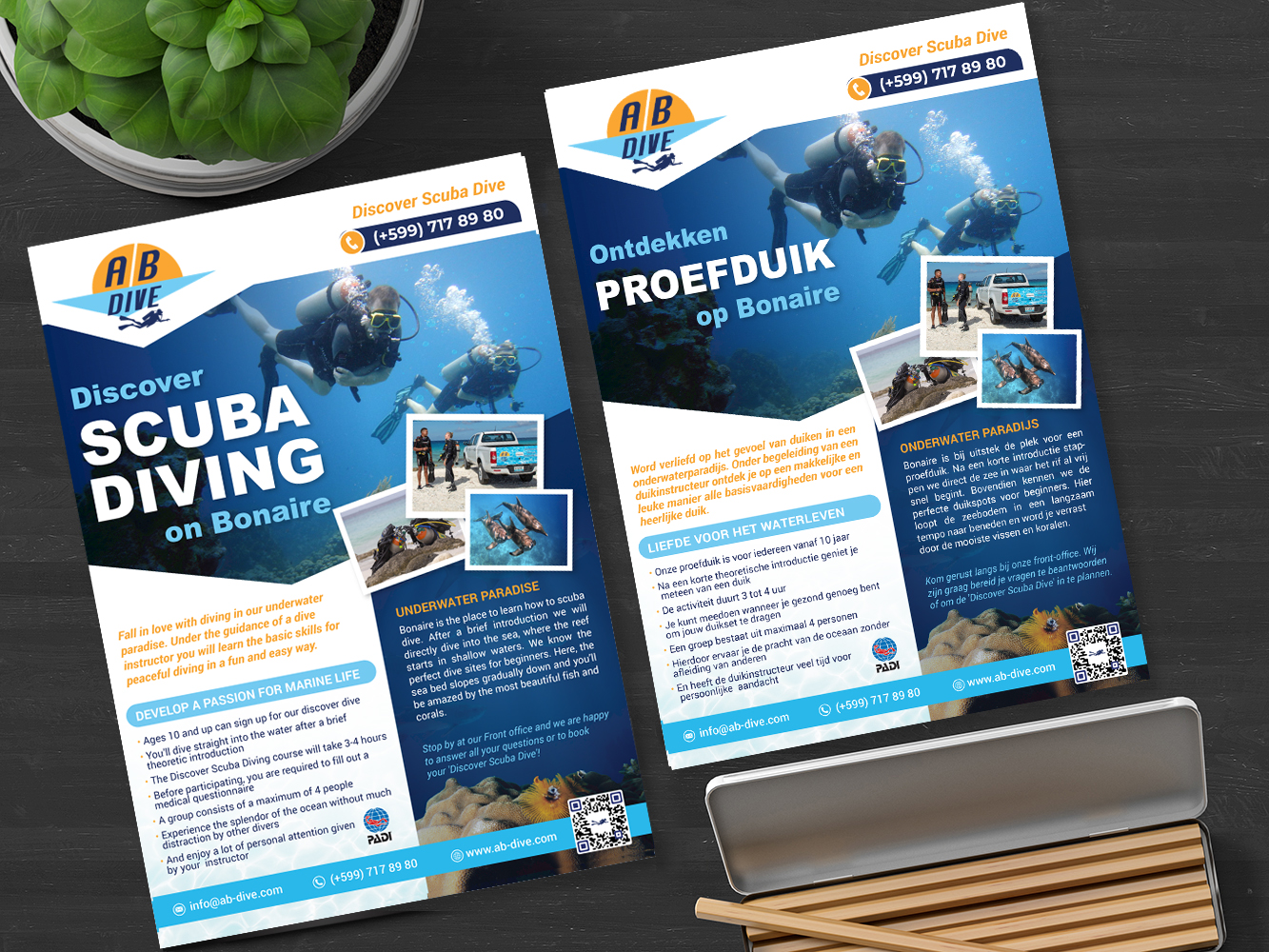 Flyer Design by alex989 for AB Dive | Design #29648410