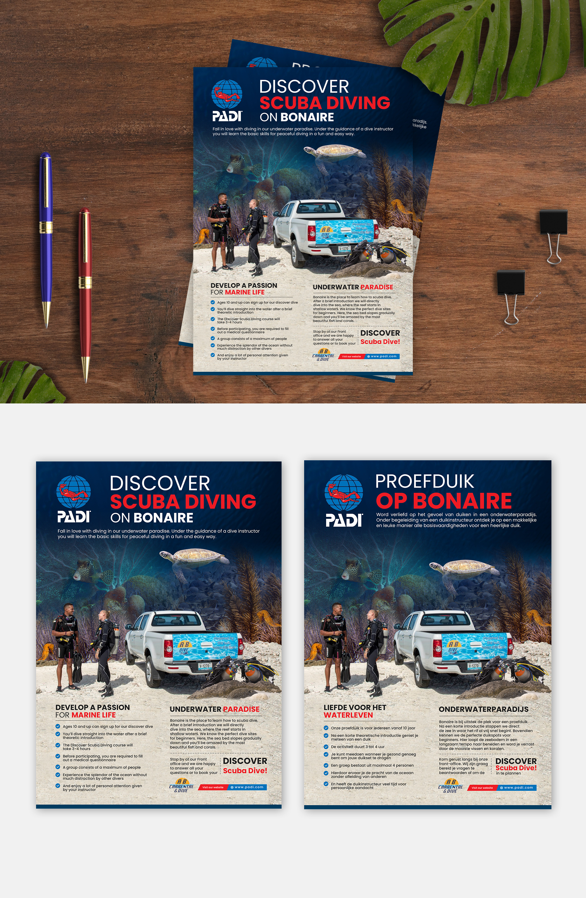 Flyer Design by debdesign for AB Dive | Design #29644418