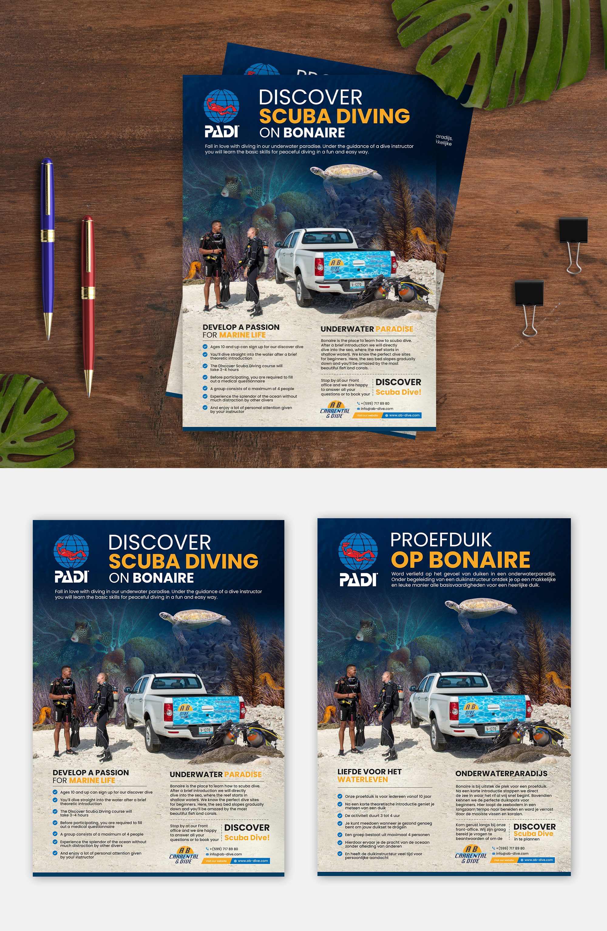 Flyer Design by debdesign for AB Dive | Design: #29660465