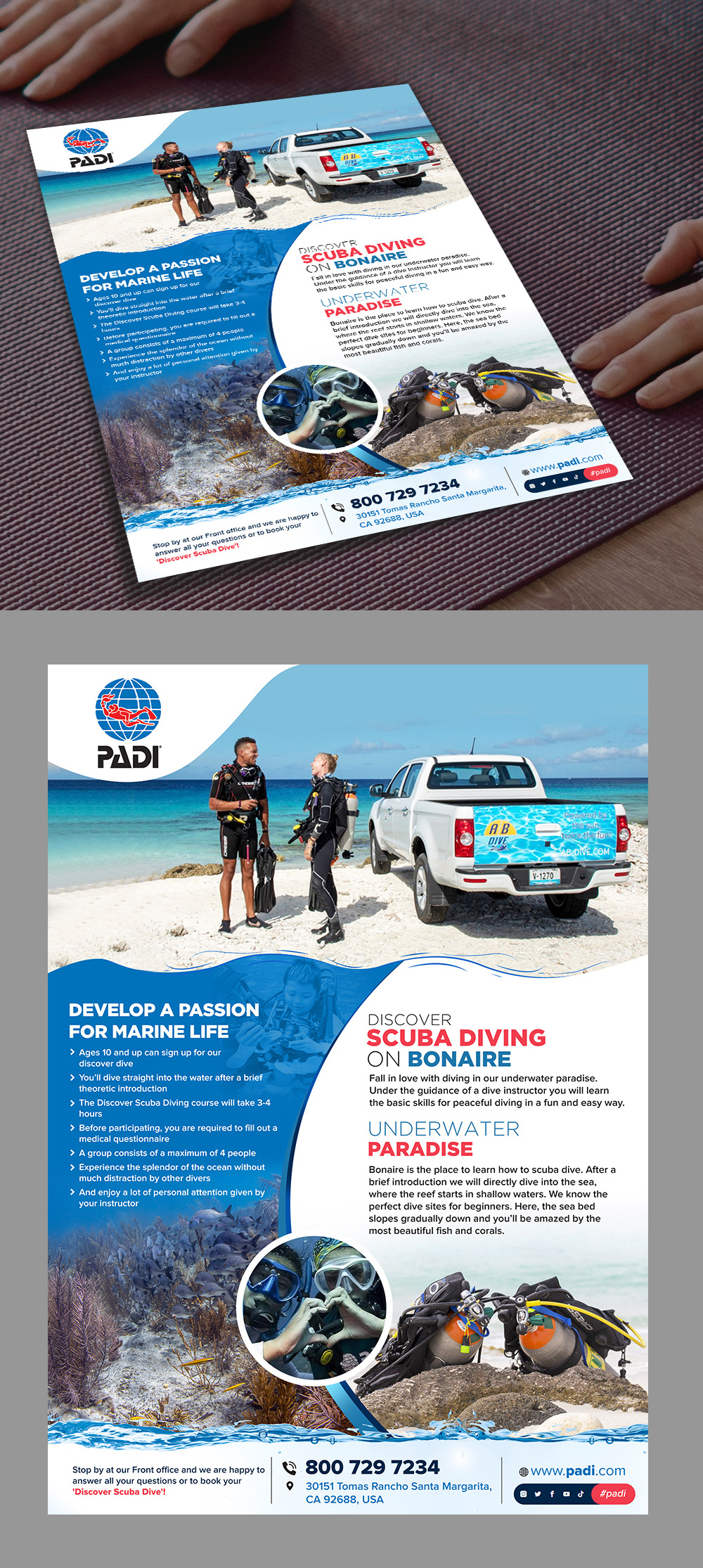 Flyer Design by 123graphics for AB Dive | Design #29643836