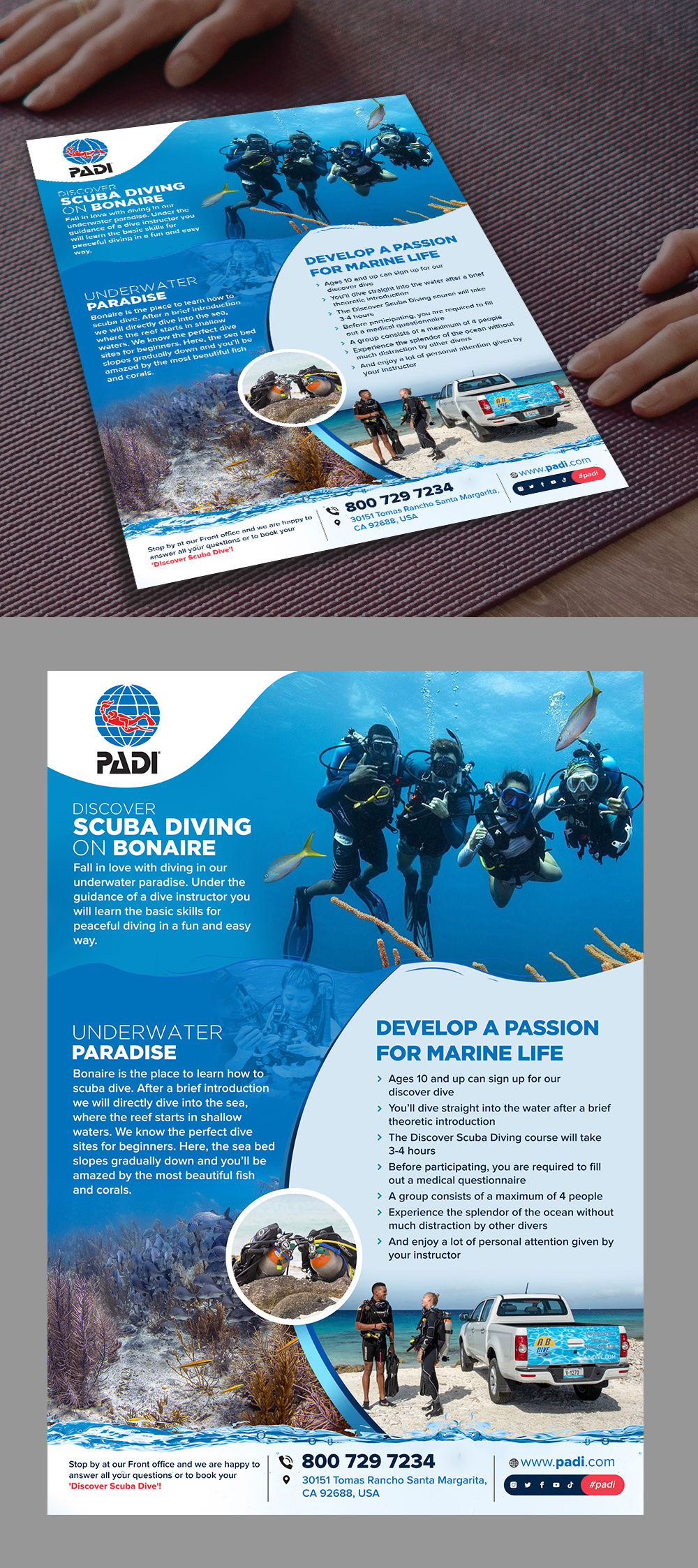 Flyer Design by 123graphics for AB Dive | Design #29643847