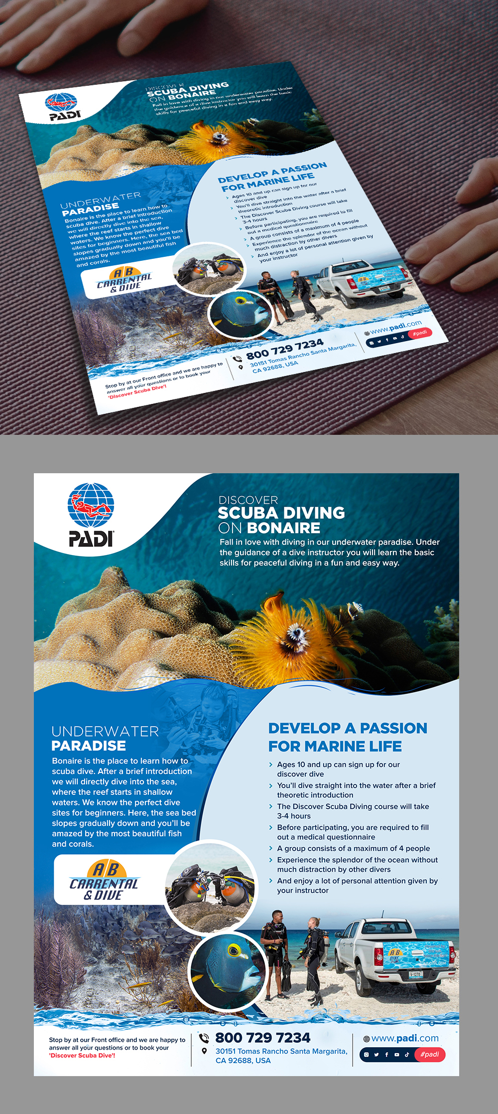 Flyer Design by 123graphics for AB Dive | Design #29644760