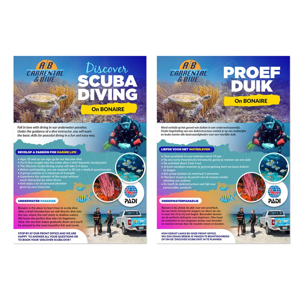Flyer Design by DA. for AB Dive | Design #29641428