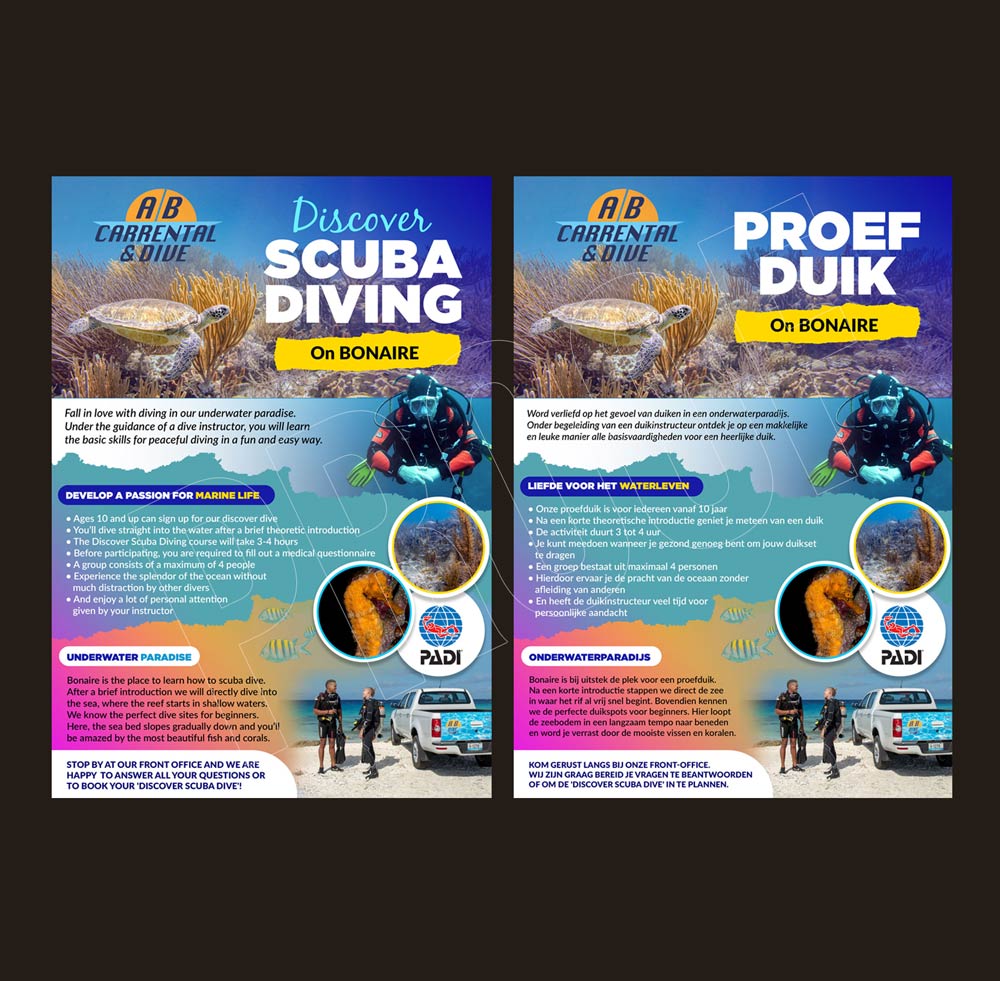 Flyer Design by DA. for AB Dive | Design #29642508