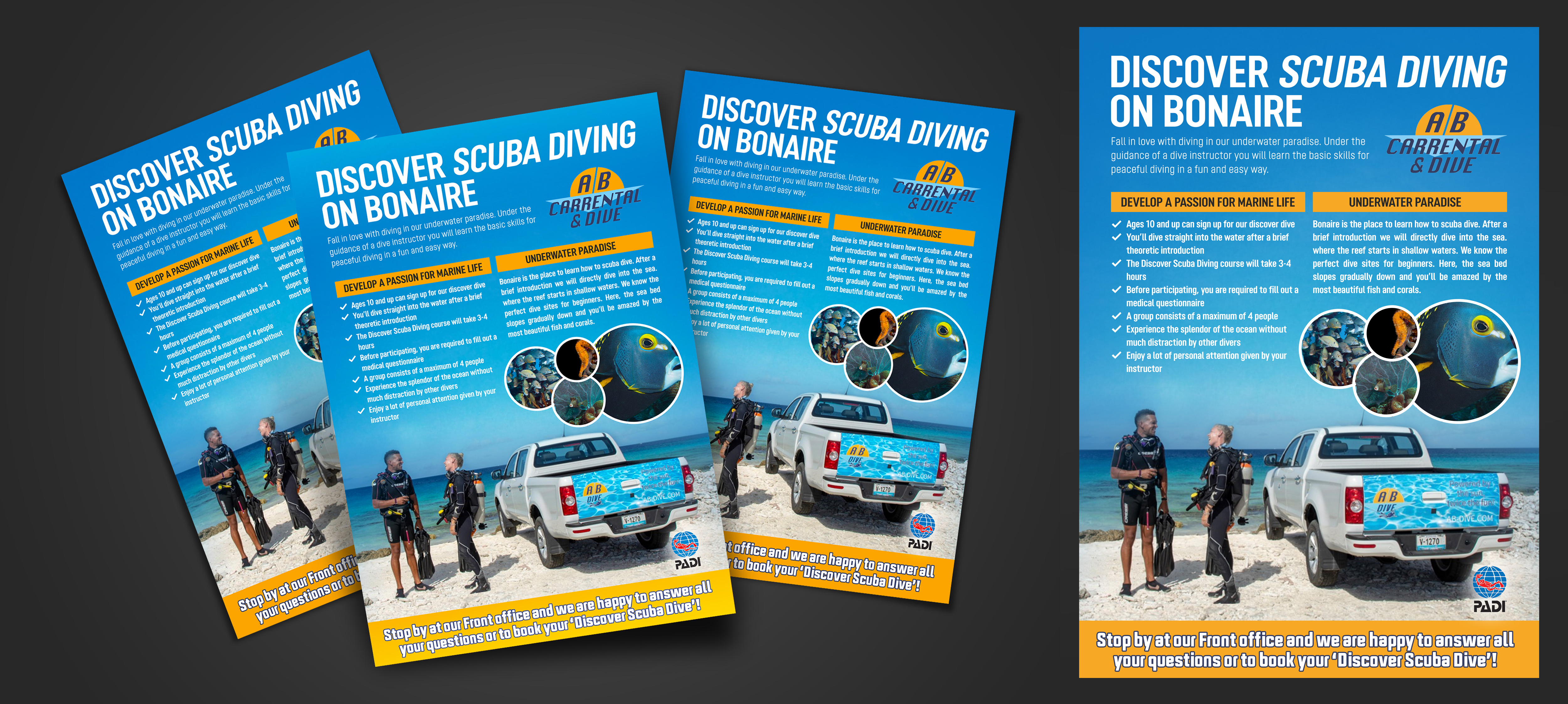 Flyer Design by aj for AB Dive | Design #29649044