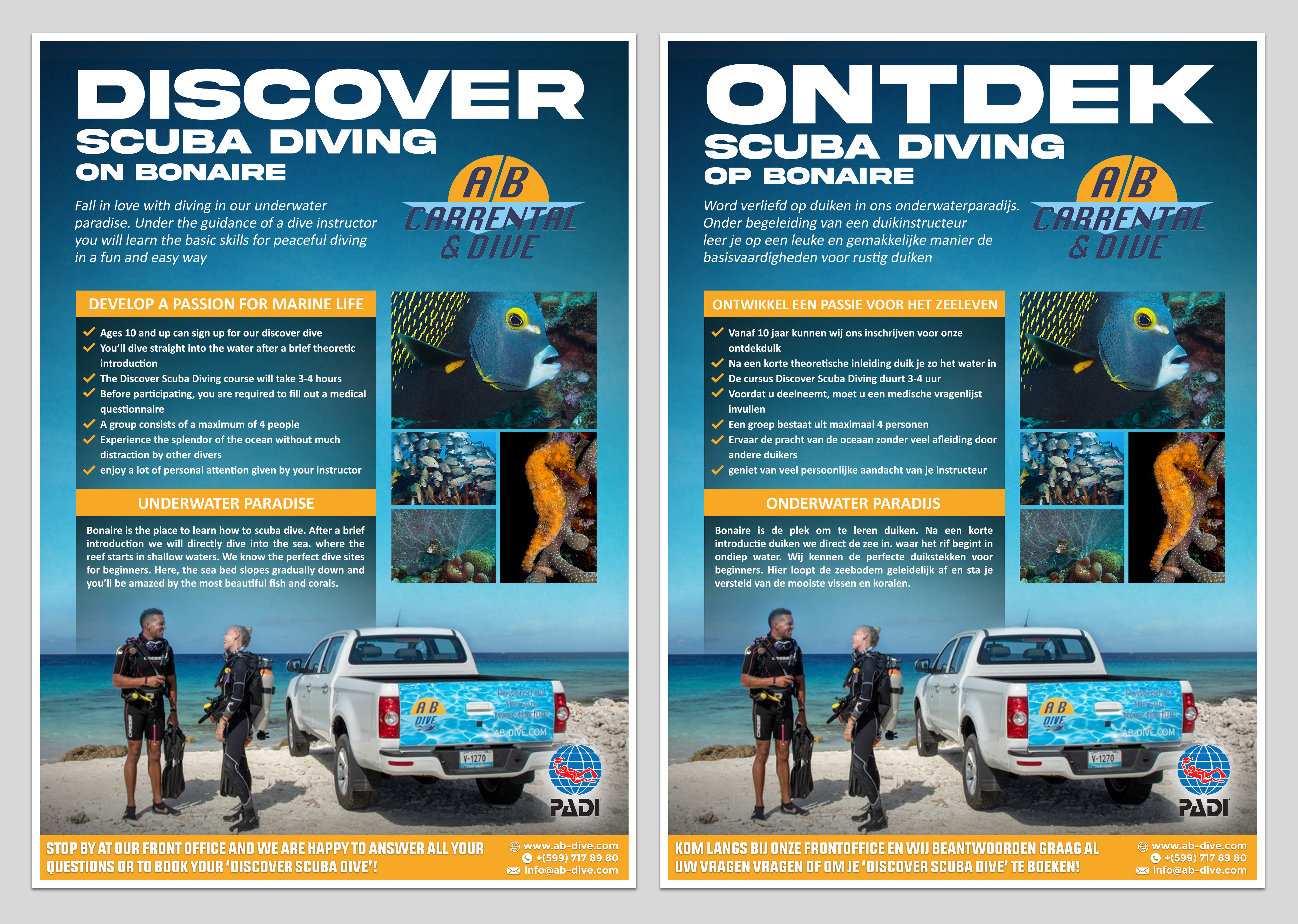 Flyer Design by aj for AB Dive | Design #29653669