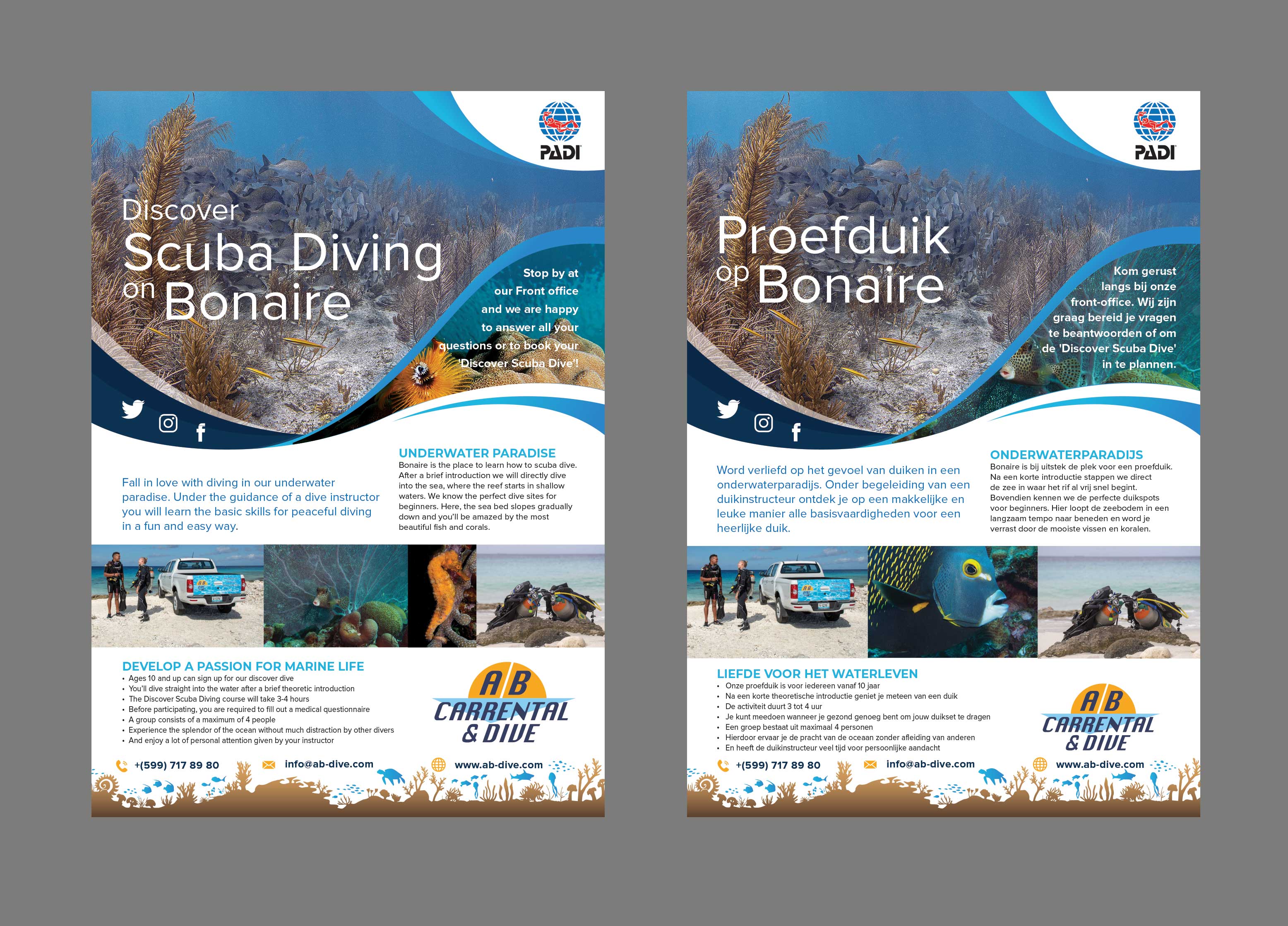 Flyer Design by Creative D2024 for AB Dive | Design #29654025