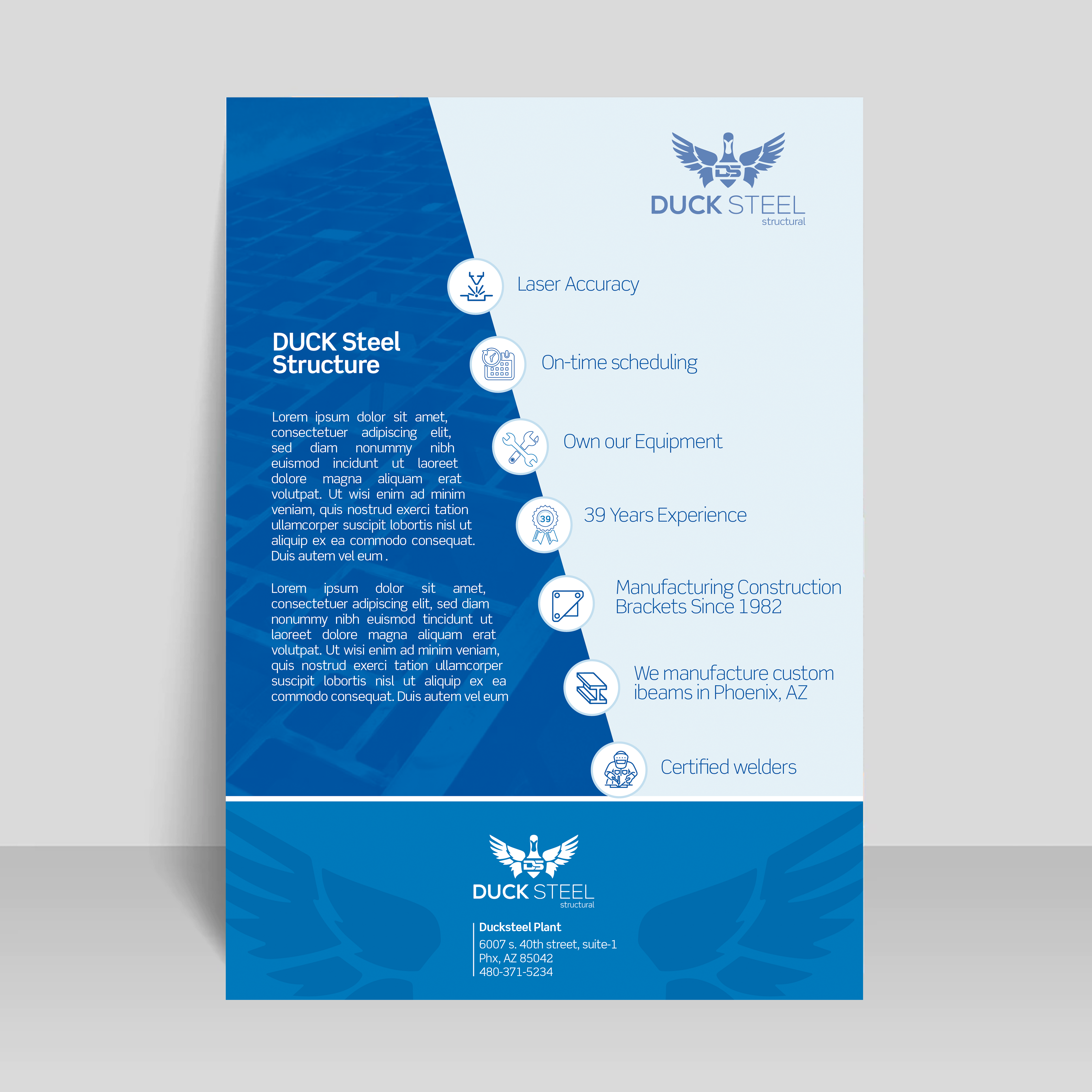 Flyer-Design von Mulugeta für Ducksteel Llc. | Design #29662976
