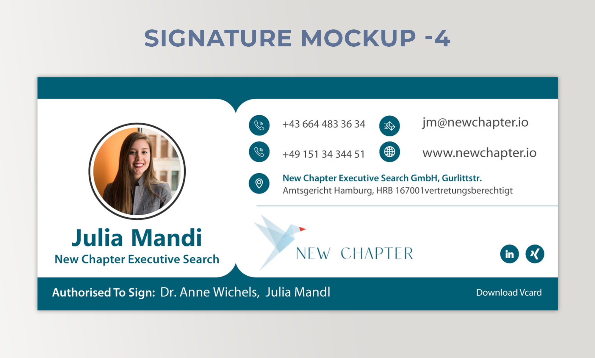 Stationery Design by Expert Designer for New Chapter Executive Search GmbH | Design #29663162