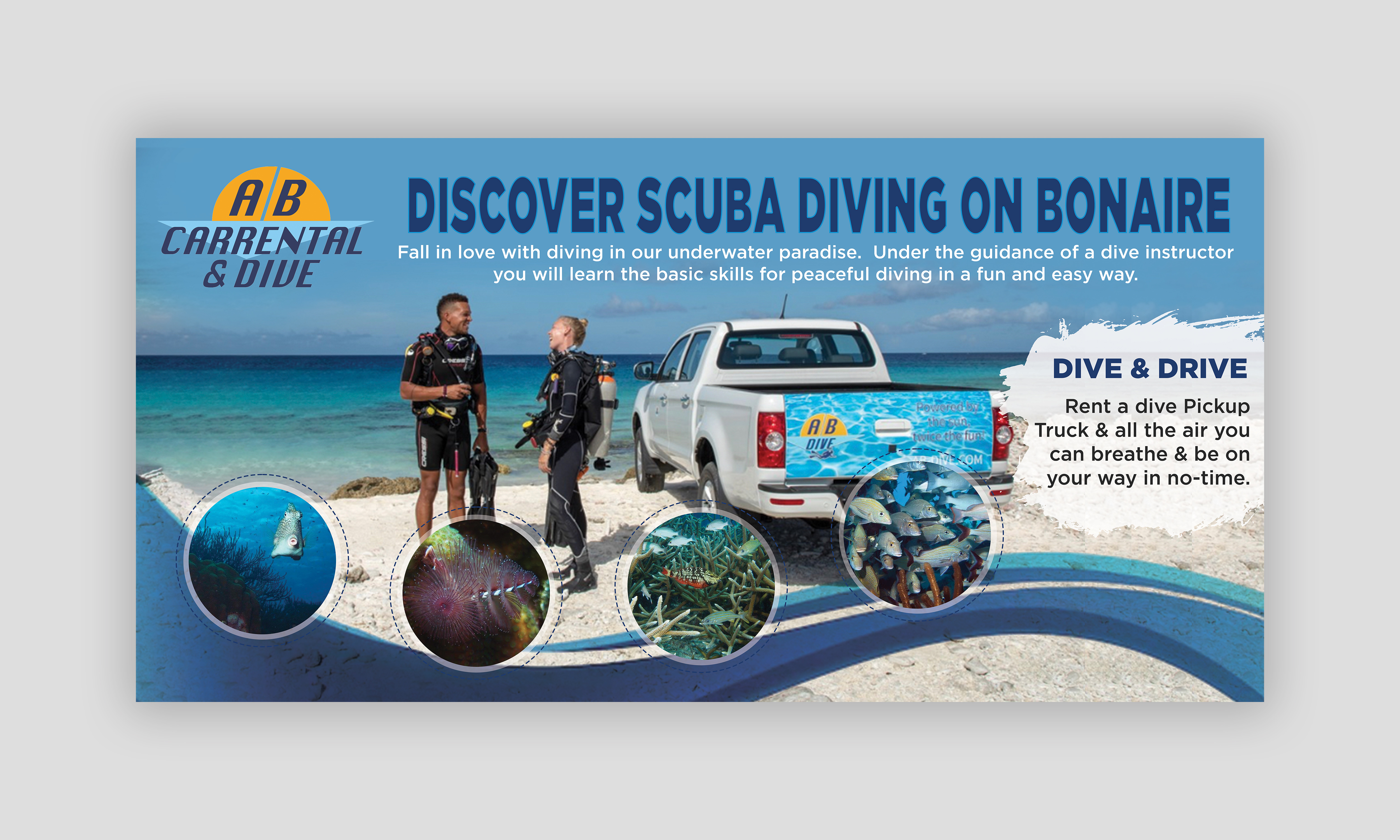 Diseño Gráfico por Sun Creative para AB Dive | Diseño #29673927