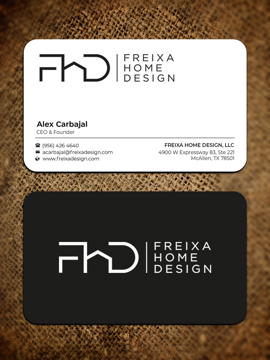 Business Card Design by Graphixpointt for Freixa Home Design, LLC | Design #29668048