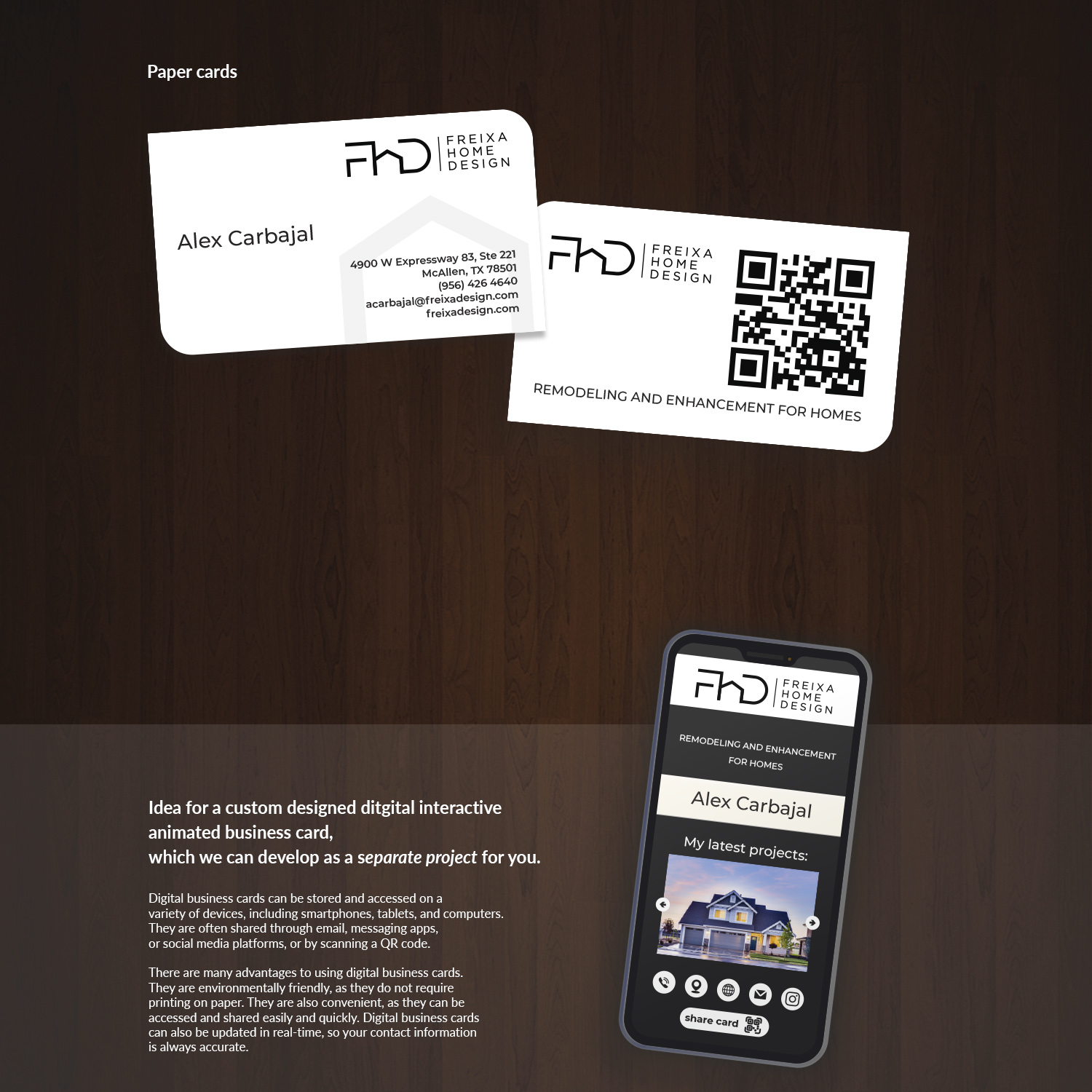 Diseño de Tarjeta de Presentación por Anthony para Freixa Home Design, LLC | Diseño #29696735