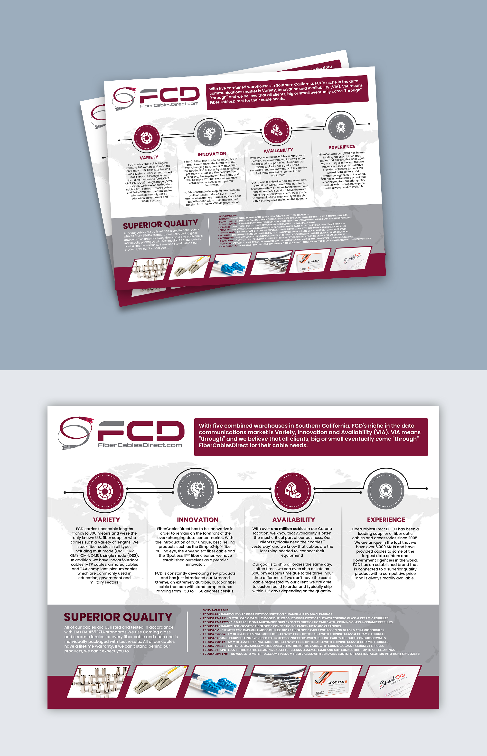 Diseño Gráfico por debdesign para FiberCablesDirect.com | Diseño #29682105