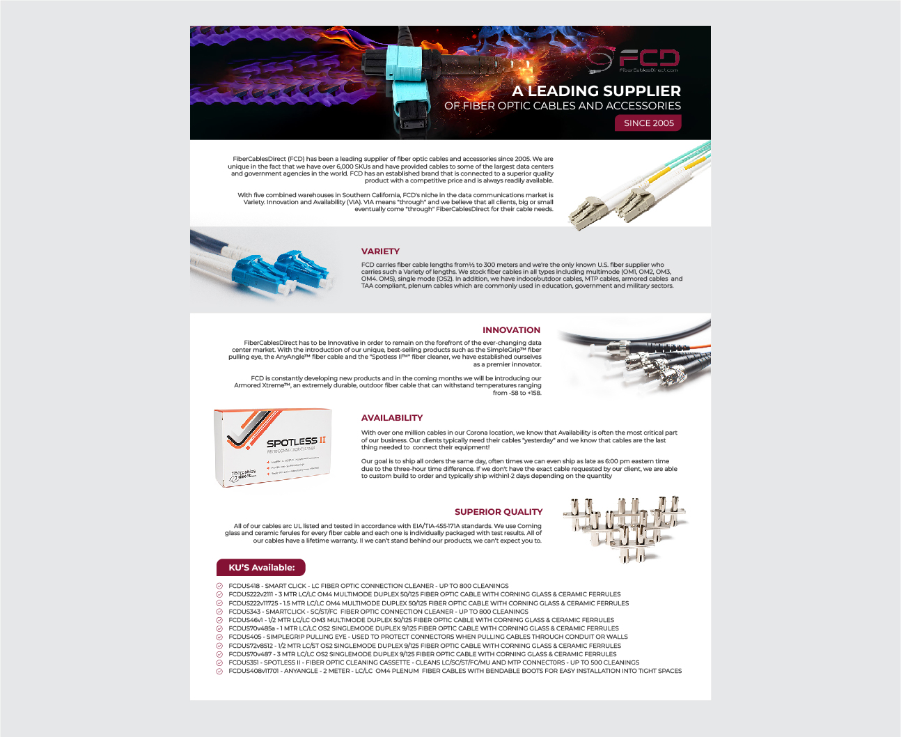 Graphic Design by Pixper for FiberCablesDirect.com | Design #29674601