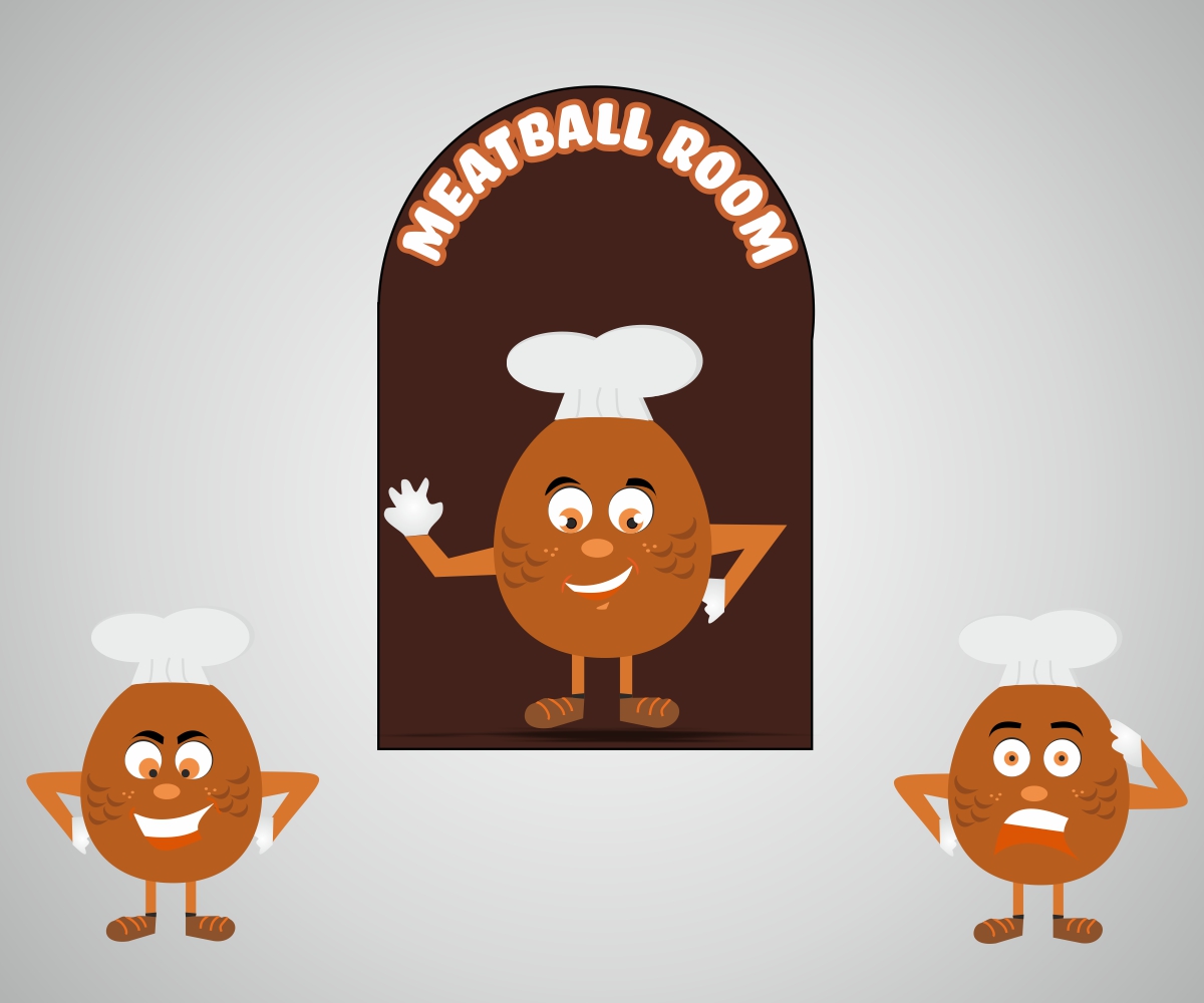 Mascot Design by Teena parhar for Meatball Room | Design #3087196