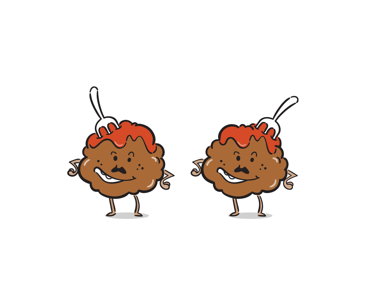 Mascot Design by fraphic for Meatball Room | Design #3091544