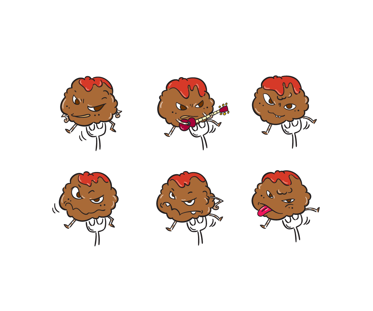Mascot Design by fraphic for Meatball Room | Design #3106164